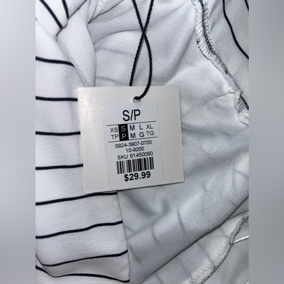 *NWT!* Revamped S white with black stripes mini dress - Picture 13 of 16